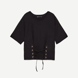 Zara - T-Shirt w/ Front Corset